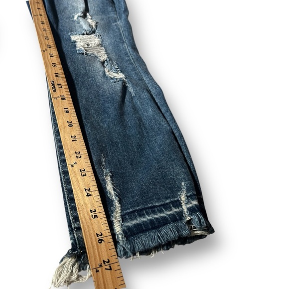 JUDY BLUE Y2K High Waist Release Hem Ankle Straight Leg Denim Jeans Pants 9 29 - Picture 10 of 14